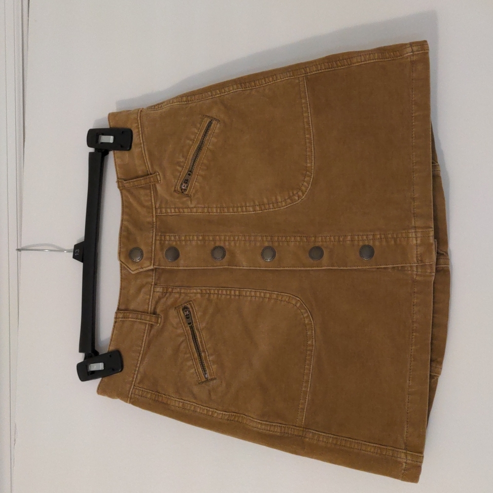 Light Brown Corduroy Mini Skirt